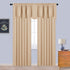 NICETOWN Room Darkening Window Valance, Solid Thermal Insulated 52"x18" Scalloped Curtain Panels (Biscotti Beige, 4