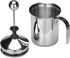 14-Ounce Stainless Steel Manual Milk Foamer, Hand Pump Coffee Milk Frothing Pitchers with Filter Screen For Cappuccino Coffee Latte Hot Chocolate by Beisto