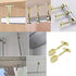 MroMax Shower Curtain Rods, Wall Mounted Support Bracket for Pipe Diameter 0.63" x 1.18" (Golden Tone, 4pcs)