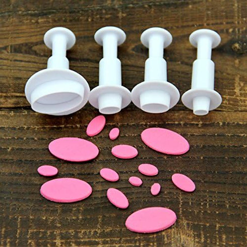 Cookie Cutters, Plunger Cutter Cake Decorating Supplies, 16 Pcs Fondant Molds, Heart/Square/Oval/Circular/Star