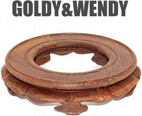 Elegant Wooden Vase Stand for Collectibles and Plants - Goldy & Wendy