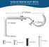 Heavy Duty Adjustable Curtain Rod Brackets for 1 Inch Rod, Silver Color, Set of 2