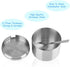 Sugar Container with Lid and Spoon, Stainless Steel 12 Ounce Multi-Function Spice Jar for Kitchen