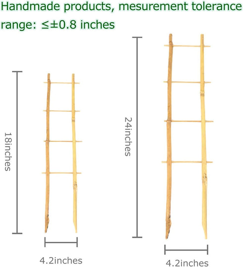 24 Inch 3 Pack Cambaverd Trellis for Potted Plants, Bamboo Trellis Indoor, Natural Garden Trellis for Climbing Plant