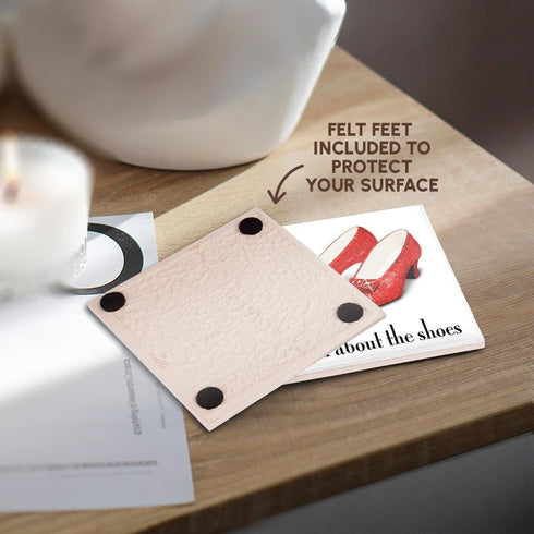 3dRose CST_108339_3 Its All About The Shoes Ceramic Tile Coasters, Set of 4