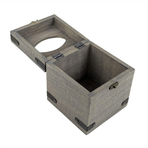 GoCraft Wooden Tissue Box Holder, Square Facial Paper Tissue Box Cover for Bathroom Vanity, 5.75" X 5.75" X 6.5"