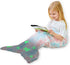 Viviland Kids Mermaid Tail Blanket, Glow in The Dark Flannel Mermaid Blanket Gifts for Girls, Luminous Star Tie Dye