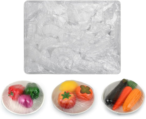 Plastic Bowl Covers, Elastic Reusable 100 Pieces Food Covers for Bread Proofing, 26 cm/10.23 in