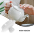 Luxshiny Ceramic Teapot Lid Replacement, White Porcelain Mug Cover for Small Tea Pots, Kungfu Tea Cup Accessories