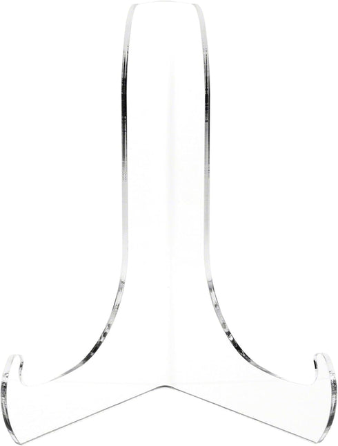 Plymor Clear Acrylic 60-Degree Angle Easel, 2 Pack, 6" H x 4.5" W x 3.5" D with Shallow Support Ledges