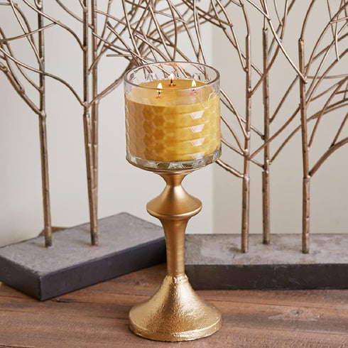 Root Candles Fall Scented 3-Wick Candle, 12-Ounce Bourbon Pear in Honeycomb Glass