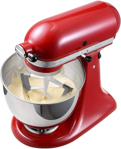 Flex Edge Beater for KitchenAid 4.5/5 QT Tilt Head Stand Mixer - Double Silicone Edge Mixer Paddle, White