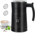 Milk Frother, 4 in 1 Electric Steamer with Handle, Automatic Warm and Cold Foam Maker for Coffee, 400W, Black