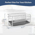 KABUM 304 4 304 (8.27x2.95x3.43) Stainless Steel Sponge Holder for Kitchen Sink, Compact Sink Caddy with Non-Slip