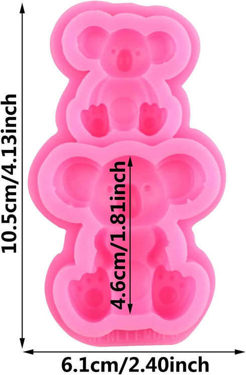 Koala Fondant Mold Animal Silicone Molds for Cake Decoration Cupcake Topper Chocolate Candy Gum Paste Polymer Clay
