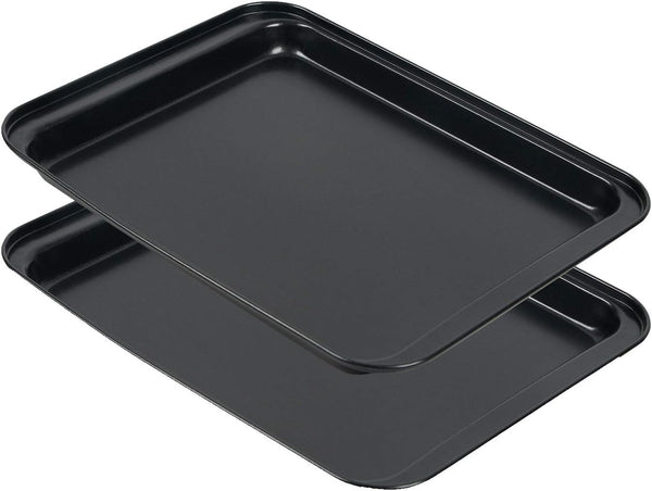 Small Baking Sheet 2 Pack, Shinsin 8 Inch Nonstick Baking Pans for Oven, Professional Reusable Baking Trays