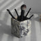 Genuine Calacatta Viola Marble Toothbrush Holders, Natural Marble Makeup Brush Holder for Bathroom Countertop Organizer
