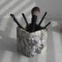 Genuine Calacatta Viola Marble Toothbrush Holders, Natural Marble Makeup Brush Holder for Bathroom Countertop Organizer