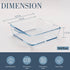 Small Casserole Dishes 2 Pack, 5 Inch Glass Square Baking Dish for Oven, Microwave, Air Fryer
