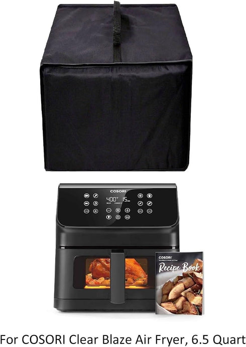 Waterproof Dust Cover Case for COSORI Air Fryer Turbo Blaze 6.0QT/Pro II 5.8QT/6.5QT, Machine Washable Black