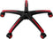 VEVOR Office Chair Base Replacement, 28", 2500 lbs Static Load, Heavy Duty Desk Chair Base with 5 Casters, Black + Red