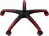 VEVOR Office Chair Base Replacement, 28", 2500 lbs Static Load, Heavy Duty Desk Chair Base with 5 Casters, Black + Red