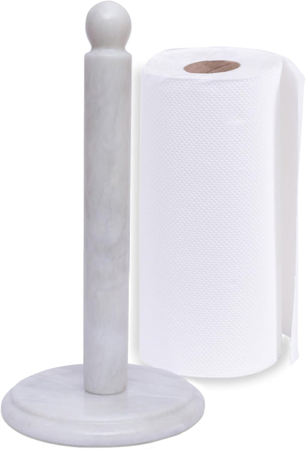Marble Kitchen Paper Towel Rack Holder Handmade Paper Roll Holder with Stand