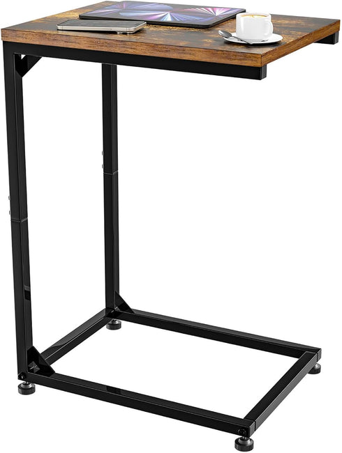 Simple Trending TV Tray, C Shaped End Table for Couch, Side Table