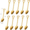 20 Pack Gold Shovel Shape Demitasse Espresso Spoons, 4.7 Inch Stainless Steel Mini Spoons for Dessert, Tea