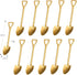 20 Pack Gold Shovel Shape Demitasse Espresso Spoons, 4.7 Inch Stainless Steel Mini Spoons for Dessert, Tea