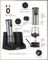 Set, 2-Speed Setting, 5 Electric Salt and Pepper Grinder Upgraded External Adjustable Coarseness, Battery Display