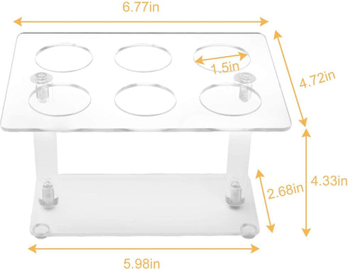 Ailelan Cone Display Stand, Clear Acrylic Ice Cream Cone Holders for Parties, Weddings, Buffets (6 Holes)