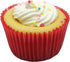 Premium Red Greaseproof Cupcake Liners, Standard Size, 100-Count Muffin Paper Baking Cups