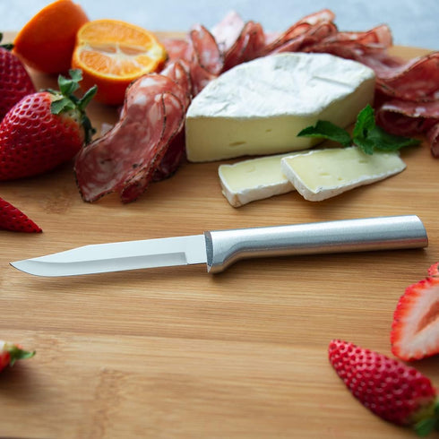 RADA Cutlery Regular Paring Knife with Quick Edge Sharpener, Pack of 3, Silver Handle