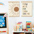 Set 2, 12x16 Inch PLKMN You Are My Sunshine Wall Decor of Nursery Decor Neutral, Sun Wall Art Posters Framed with Wood
