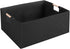 Fabric Storage Bin Box, Foldable Cotton Linen Storage Basket with Wooden Handles, Rectangular Cube Decorative Home