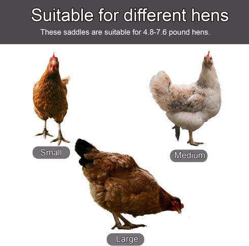 OIUXIMT 3 5-7.6lbs Pieces Premium Chicken Saddles with Adjustable Straps - Outdoor Hen Saddles - Chicken Sweater Aprons