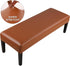 YISUN Leather Dining Room Bench Covers, Stretch Spandex Upholstered Bench Slipcover Removable Washable Anti-Dust Dining