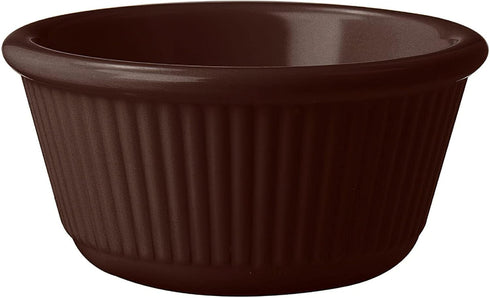 G.E.T. RM-389-BR Break Resistant Brown Fluted Ramekin, 3 oz. (Pack of 12)
