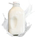 The Dairy Shoppe Heavy Glass Milk Bottle - Jug with Lid and Silicone Pour Spout - Clear Milk Container for Fridge (64