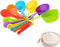 12-Piece Plastic Measuring Cup and Spoon Set, Random Colors for Kitchen Cooking and Bathing