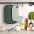 Plastic Cutting Board Set of 3 - Thick Chopping Boards for Kitchen, Easy Grip Handle, Dishwasher Safe (Green, 3Pcs)
