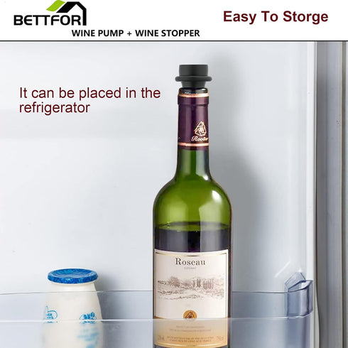 Wine Saver Pump with 8 Vacuum Wine Stoppers, Wine Bottle Stoppers with Food Grade Silicone Leak Proof