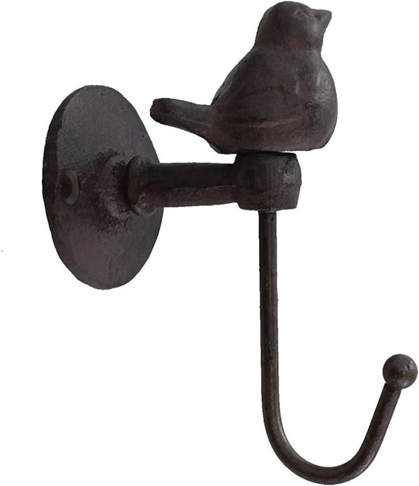 YukaBa Songbird Wall Hook, Brownish Black (Bird-1Pack)