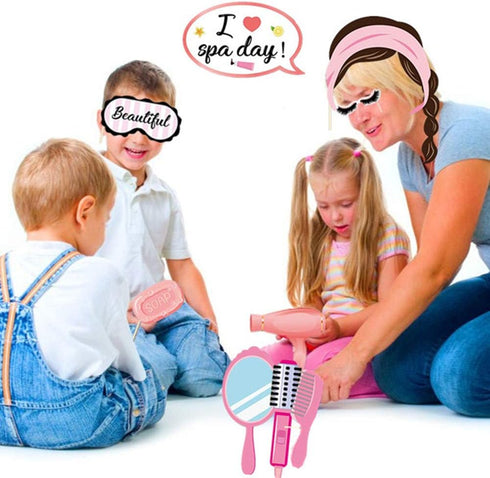 25Pcs Spa Photo Booth Props with Stick - Makeup/Spa Party Decorations for Women, Girls, Birthday Selfie Props