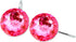 BEAVO Acrylic Fashion Decorative Home Rolling Shower Curtain Hooks, Set of 12 Rings, Pink