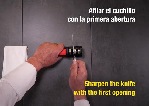 Arcos Sharpeners Manual Knife Sharpener Tool - Made of ABS + TPE, Keep Your Knives Razor Sharp