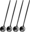 4 PCS 6.7 Inches Satin Black Stainless Steel Coffee Spoons, Iced Tea Spoon, Espresso Stirring Spoon