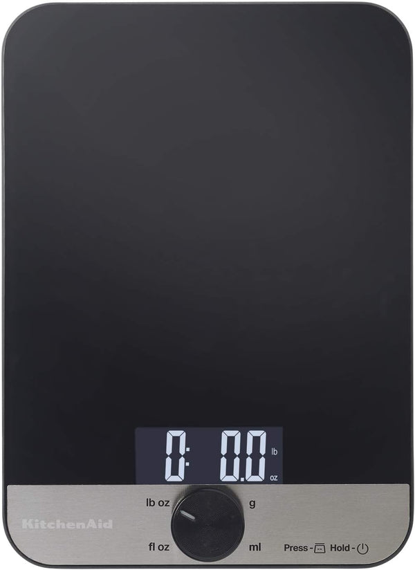 KitchenAid KQ908 Digital Kitchen and Food Scale - 11 Pound Capacity, Black - Scale for Food Ounces and Grams