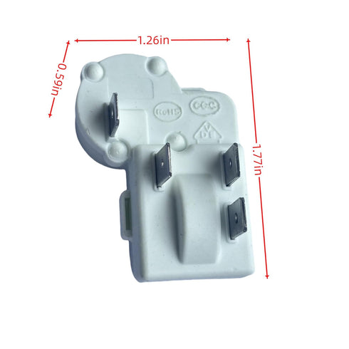 4Pin Refrigerator Over Load Protector Compressor PTC Starter Relay Replacement for ZHB69-120P15 ZHB60-120P15